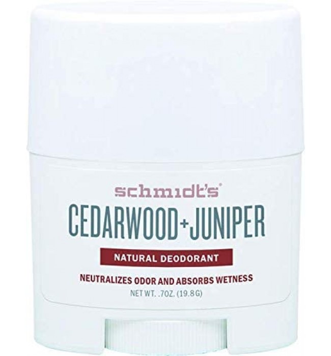 Schmidt’s Deodorant: Cedarwood + Juniper stick travel size 19gr