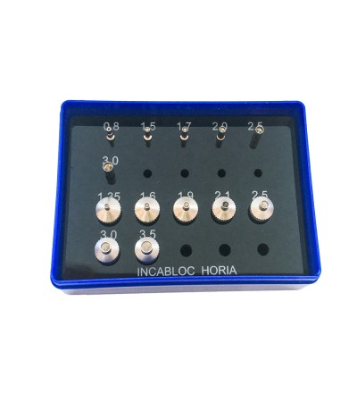 Horia INCA Jewelling assortment of 7 stakes and 6 pushers with a shank Ø 3mm