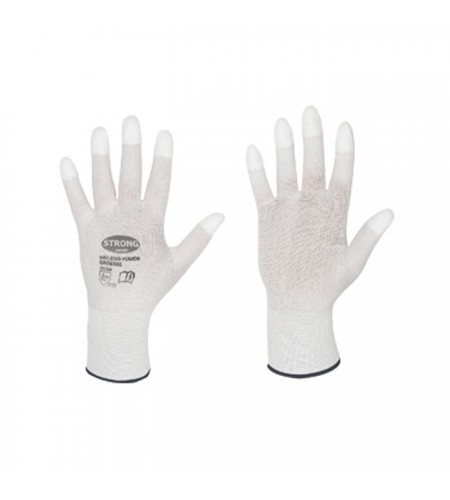 Work gloves with PU fingertips for  ...
