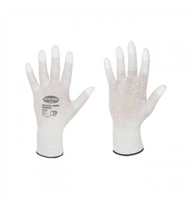 Work gloves with PU fingertips for goldsmiths and watchmakers for polishing M