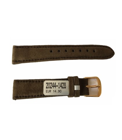 Amaretta brown leather strap for ladies watches 14mm