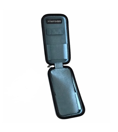 Watch travel case with zipper for 2 watches