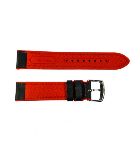 Daytona silicone and leather watch  ...