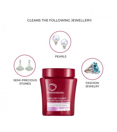 Connoisseurs Delicate Jewellery Cleaner cleaning solution for gold, silver, semi-precious stones & pearls 236 ml