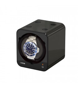 Boxy Fancy Brick black watch winder box for one watch combinable with adapter
