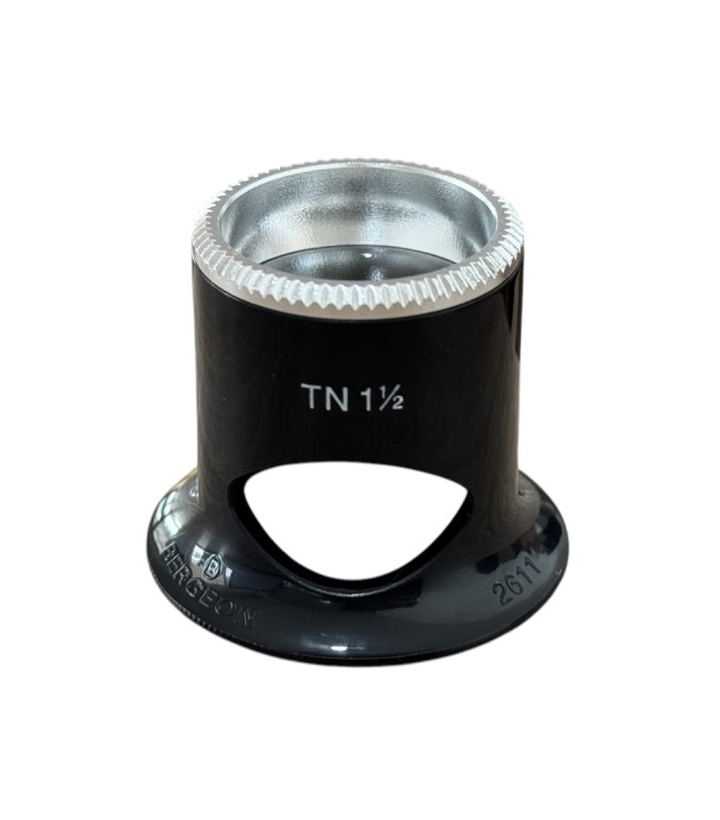 Bergeon 2611-TN 6.7x watchmaker eyeglasses loupe with hole 1.5