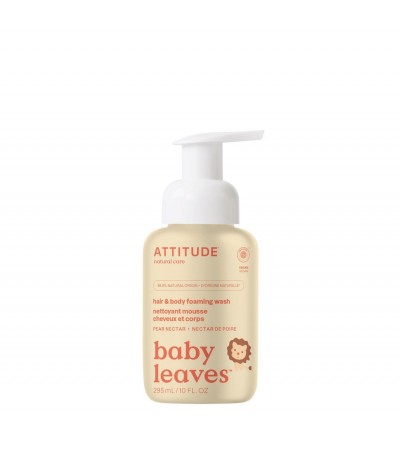 Baby Leaves - 2in1 Foaming Wash, Pear Nectar, ATTITUDE
