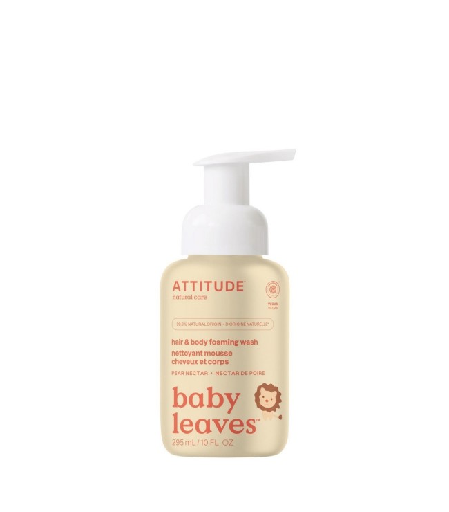 Baby Leaves - 2in1 Foaming Wash, Pear Nectar, ATTITUDE