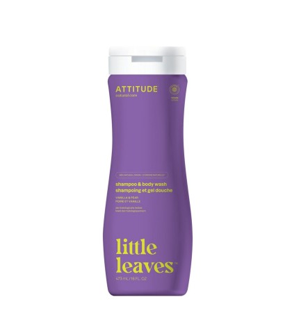 ATTITUDE Little Leaves 2-in-1 Shampoo and Body Wash – Vanilla & Pear