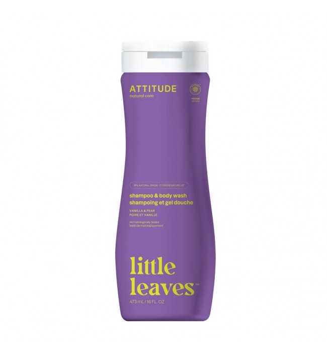 ATTITUDE Little Leaves 2-in-1 Shampoo and Body Wash – Vanilla & Pear
