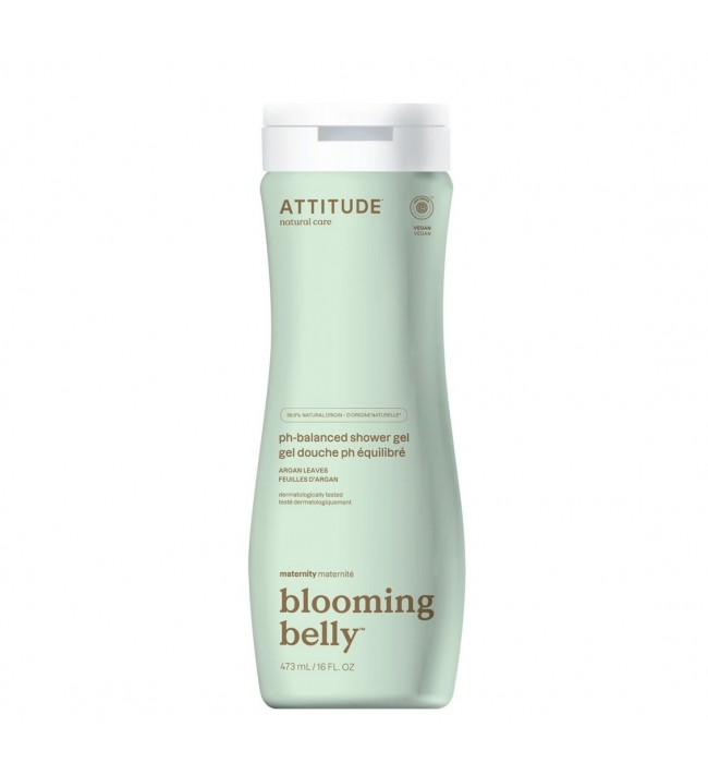 Attitude Blooming Belly Pregnancy Shower Gel – Argan Leaves