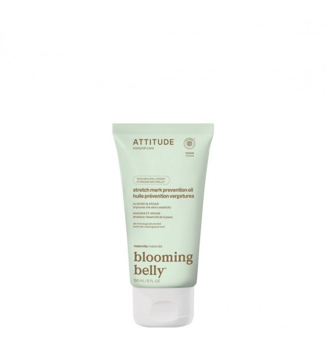 Attitude Blooming Belly Pregnancy Stretch Mark Oil – Almond and Argan