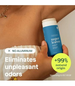 ATTITUDE Super Leaves, Plastic-Free Deodorant, Unscented
