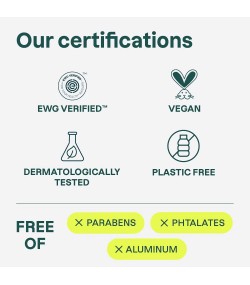 ATTITUDE Super Leaves, Plastic-Free Deodorant, Unscented