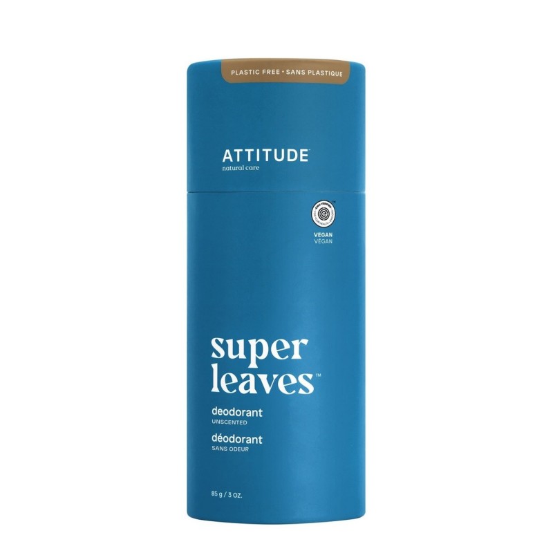 ATTITUDE Super Leaves, Plastic-Free Deodorant, Unscented ATTITUDE Super Leaves, Plastic-Free Deodorant, Unscented