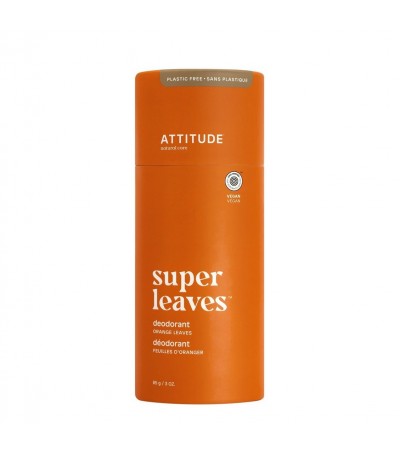 ATTITUDE Super Leaves, Plastic Free Deodorant, Orange Leaves