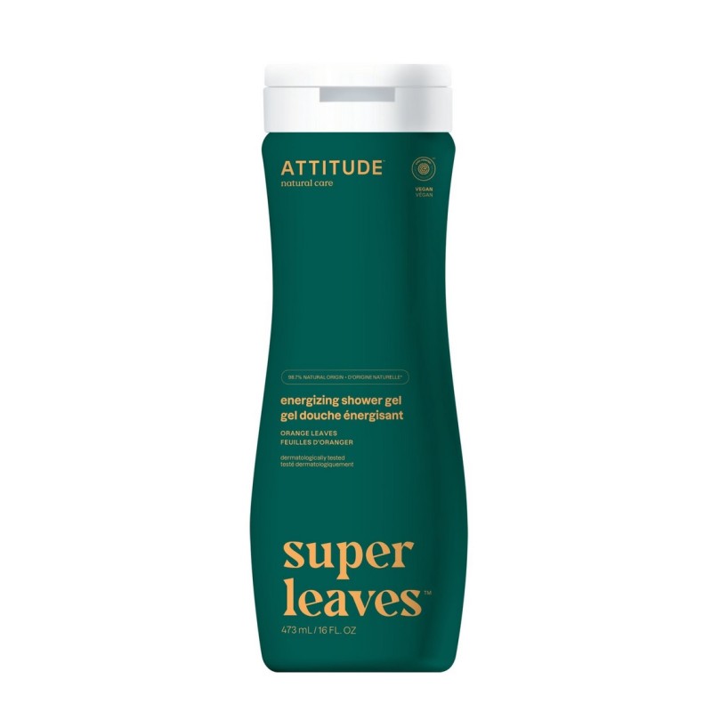 ATTITUDE Super Leaves Energizing Shower Gel, Orange Leaves ATTITUDE Super Leaves Energizing Shower Gel, Orange Leaves