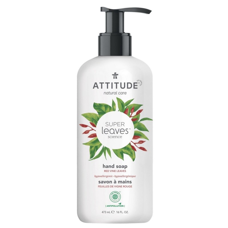 Liquid Hand Soap, Red Vine Leaves and Pomegranate, Super leaves, ATTITUDE Liquid Hand Soap, Red Vine Leaves and Pomegranate, Super leaves, ATTITUDE