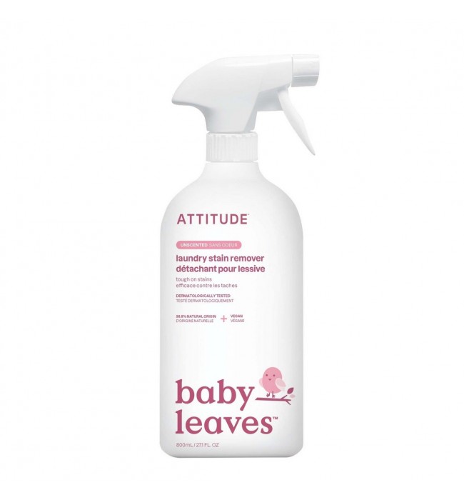 ATTITUDE Baby Leaves Laundry Stain Fighter Liquid, Unscented