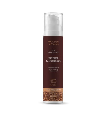 Organic Tanning Oil, 100 ml, Wooden Spoon