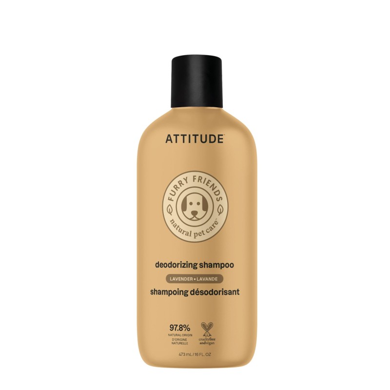 Natural Pet Deodorizing Shampoo - Lavender, Furry Friends, ATTITUDE Natural Pet Deodorizing Shampoo - Lavender, Furry Friends, ATTITUDE