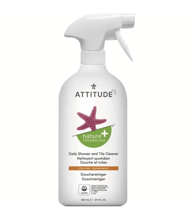 Daily Shower and Tile Cleaner, Citrus Zest, ATTITUDE