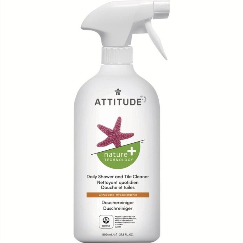 Daily Shower and Tile Cleaner, Citrus Zest, ATTITUDE Daily Shower and Tile Cleaner, Citrus Zest, ATTITUDE