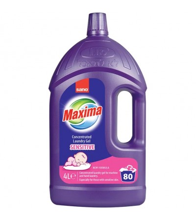 Concentrated Laundry Gel, Sensitive, 4L, SANO Maxima