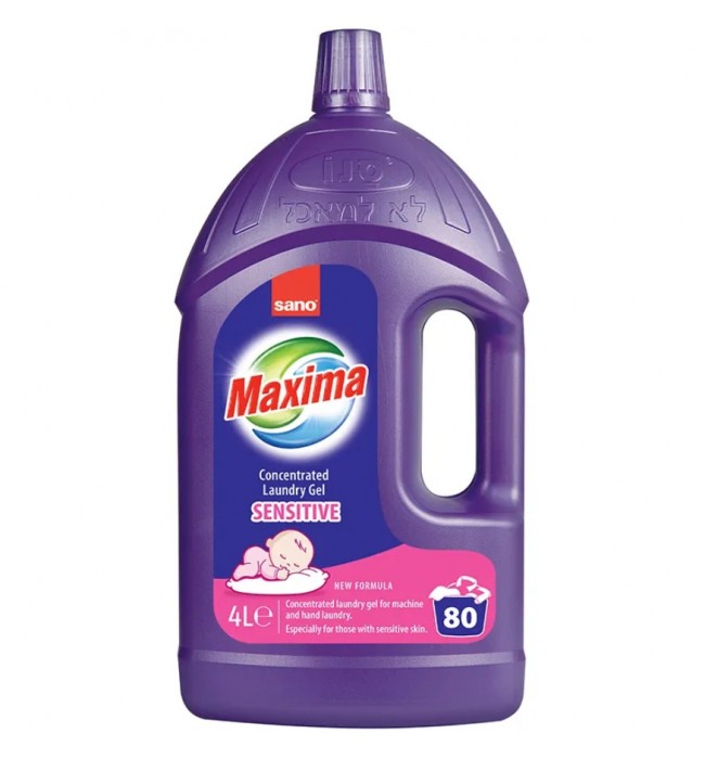 Concentrated Laundry Gel, Sensitive, 4L, SANO Maxima