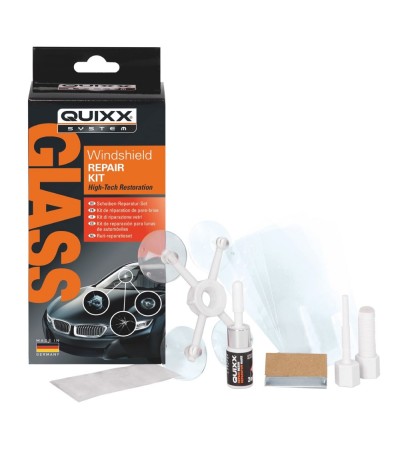 QUIXX Windshield Repair Kit for Stone Chips and Cracks, Ref. 10210