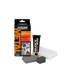 QUIXX Metal Restoration Kit Polish + Sandpapers Restores Gloss & Brushed Metals, High Performance Polish, ref. 10206