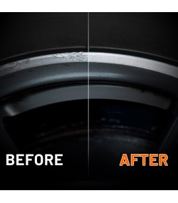 QUIXX Wheel Rim Repair Kit BLACK Liquid Aluminium Filler + Paint Sandpapers, Metal Restoration Kit, ref. 10287 (BLACK)