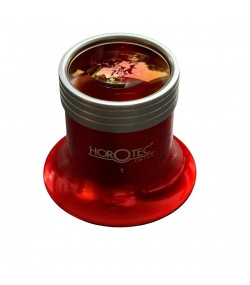 Horotec Red Anodized Loupe 10.0x MSA00.033-1 Watchmaker Eyeglass 25mm Lens