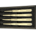 Horotec MSA12.388 Антимагнитни Пинсети Комплект №1, №2, №3, №5 от Неръждаема Стомана 904L в Дървена Кутия
