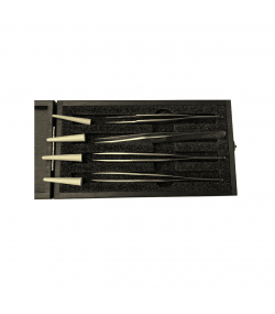 Horotec MSA12.388 Antimagnetic Tweezers Set No.1 2 3 5 904L Steel Wooden Box