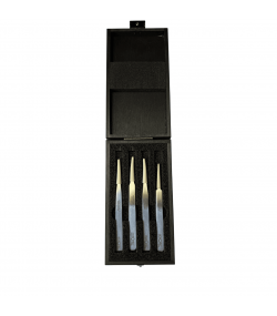 Horotec MSA12.388 Antimagnetic Tweezers Set No.1 2 3 5 904L Steel Wooden Box