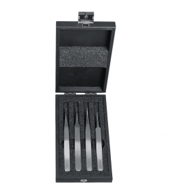 Horotec MSA12.388 Antimagnetic Tweezers Set No.1 2 3 5 904L Steel Wooden Box