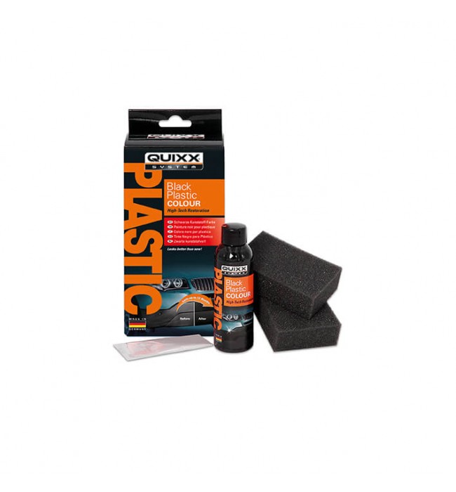 QUIXX Black Plastic Colour, Unpainted Plastic Restorer, Bumpers Trims Side Sills Mirror Housings, Ref. 10188