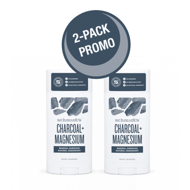 PROMO 2-PACK: Natural Deo Stick Charcoal + Magnesium 92 gr. PROMO 2-PACK: Natural Deo Stick Charcoal + Magnesium 92 gr.