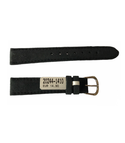 Amaretta Black Leather Strap From Nubuck For Ladies Watches 14mm