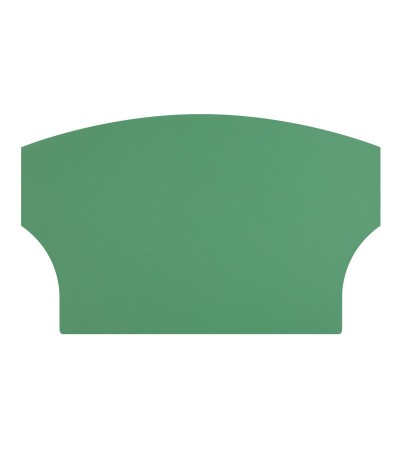 Antistatic workbench mat for bench, soft, curved shape, 317 x 194 mm, green