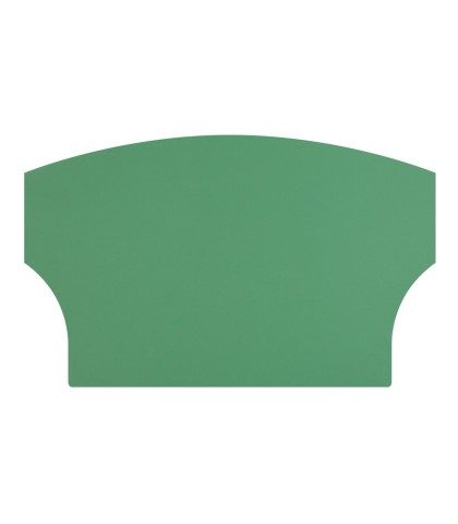 Antistatic workbench mat for bench, soft, curved shape, 317 x 194 mm, green
