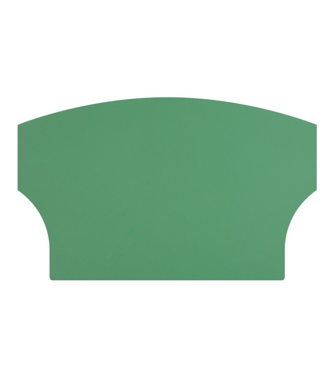 Antistatic workbench mat for bench, soft, curved shape, 317 x 194 mm, green