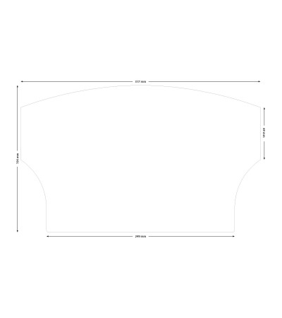Antistatic workbench mat for bench, soft, curved shape, 317 x 194 mm, green