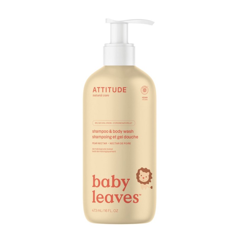 Baby Leaves 2-in-1 Shampoo & Body Wash – Pear Nectar, ATTITUDE Baby Leaves 2-in-1 Shampoo & Body Wash – Pear Nectar, ATTITUDE