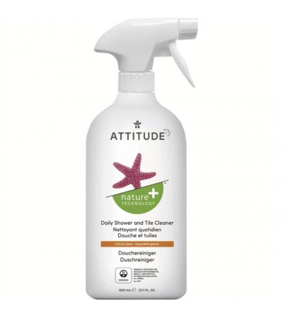 Daily Shower and Tile Cleaner, Citrus Zest, ATTITUDE