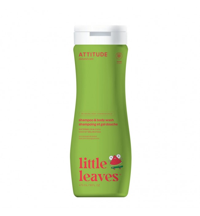 ATTITUDE Little Leaves 2-in-1 Shampoo and Body Wash – Watermelon and Coco