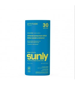 Kids Mineral Sunscreen SPF 30, Unscented, Sunly, ATTITUDE