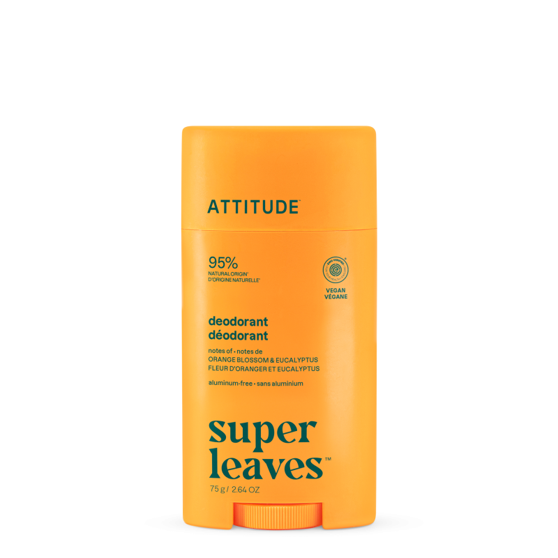 ATTITUDE Super Leaves Deodorant Orange Blossom & Eucalyptus 75 g ATTITUDE Super Leaves Deodorant Orange Blossom & Eucalyptus 75 g