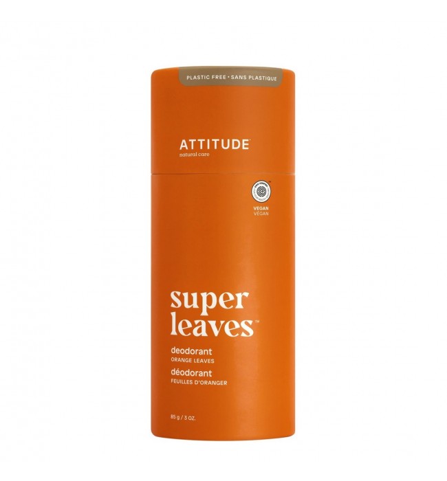 ATTITUDE Super Leaves, Plastic Free Deodorant, Orange Leaves